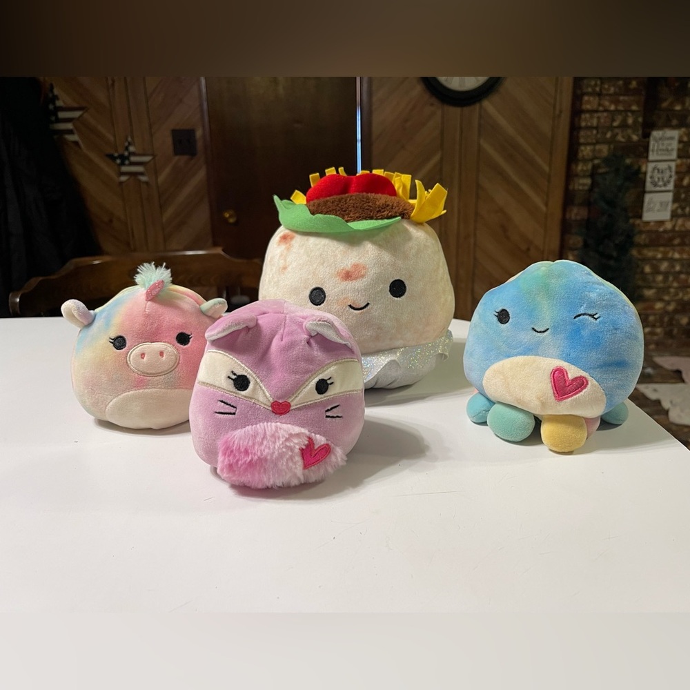 Lot of 4 Reversible "Flip-A-Mallow" Plush Squishmallows